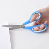 Factory direct supply of color double-ring soft rubber ring TPR scissors, 7.5-inch rubber plastic large stainless steel card insertion office scissors Application Scenario